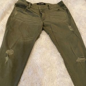 Express raw leg distressed stretch pants. No flaws. New with tags.